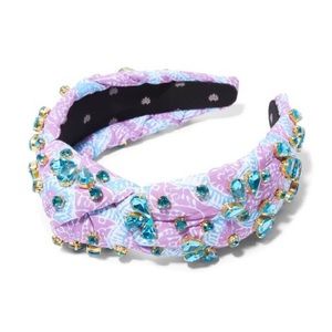Lele Sadoughi x Roller Rabbit Jemina Crystal Knot Headband - Orchid